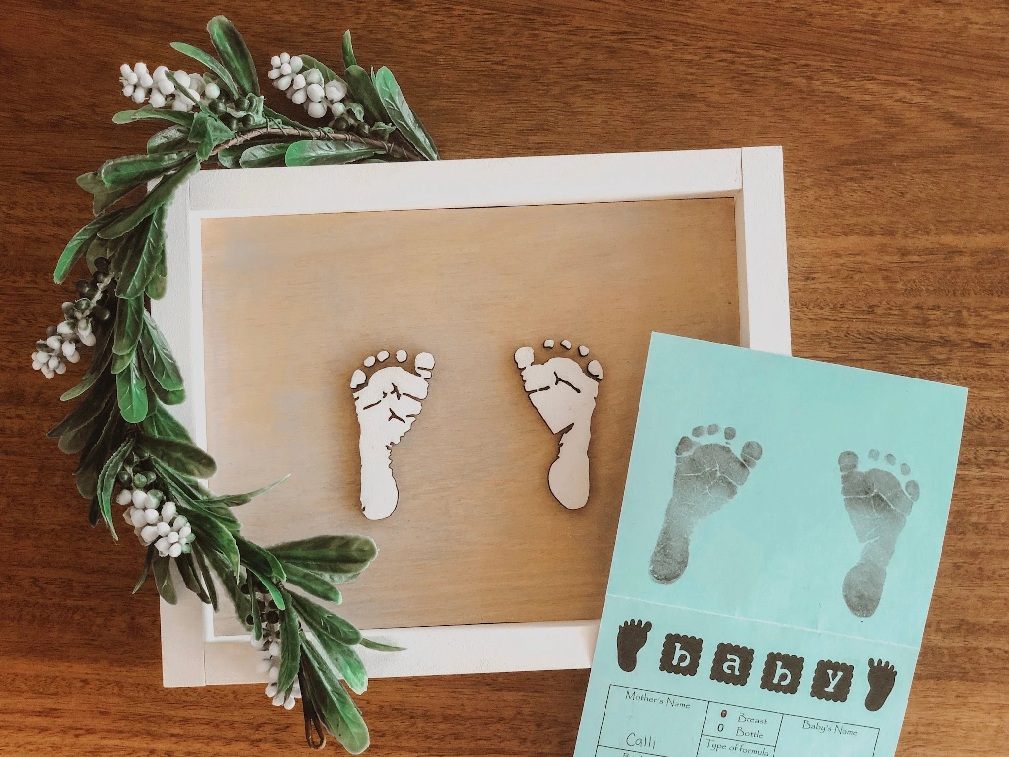 Simple Infant Print Urn