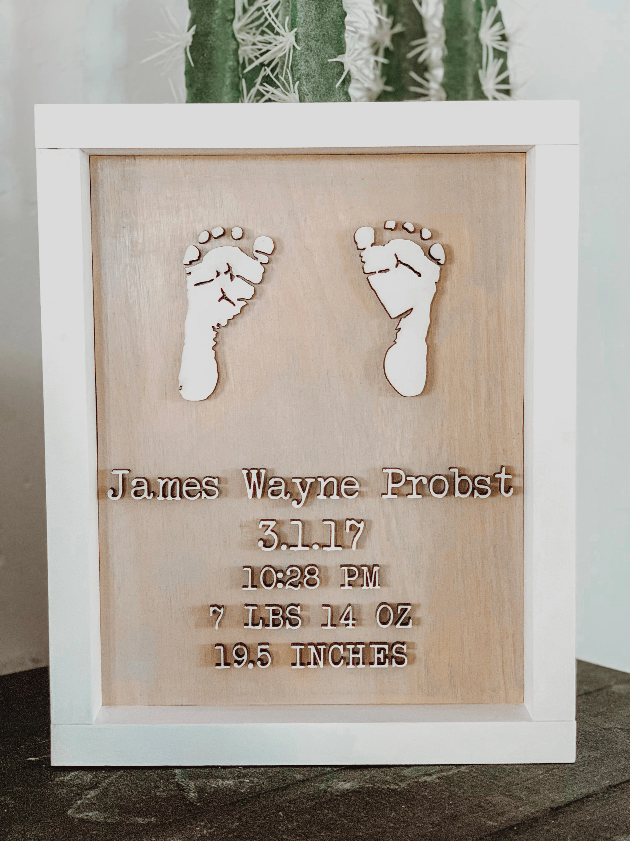 Infant Prints with Birth Info