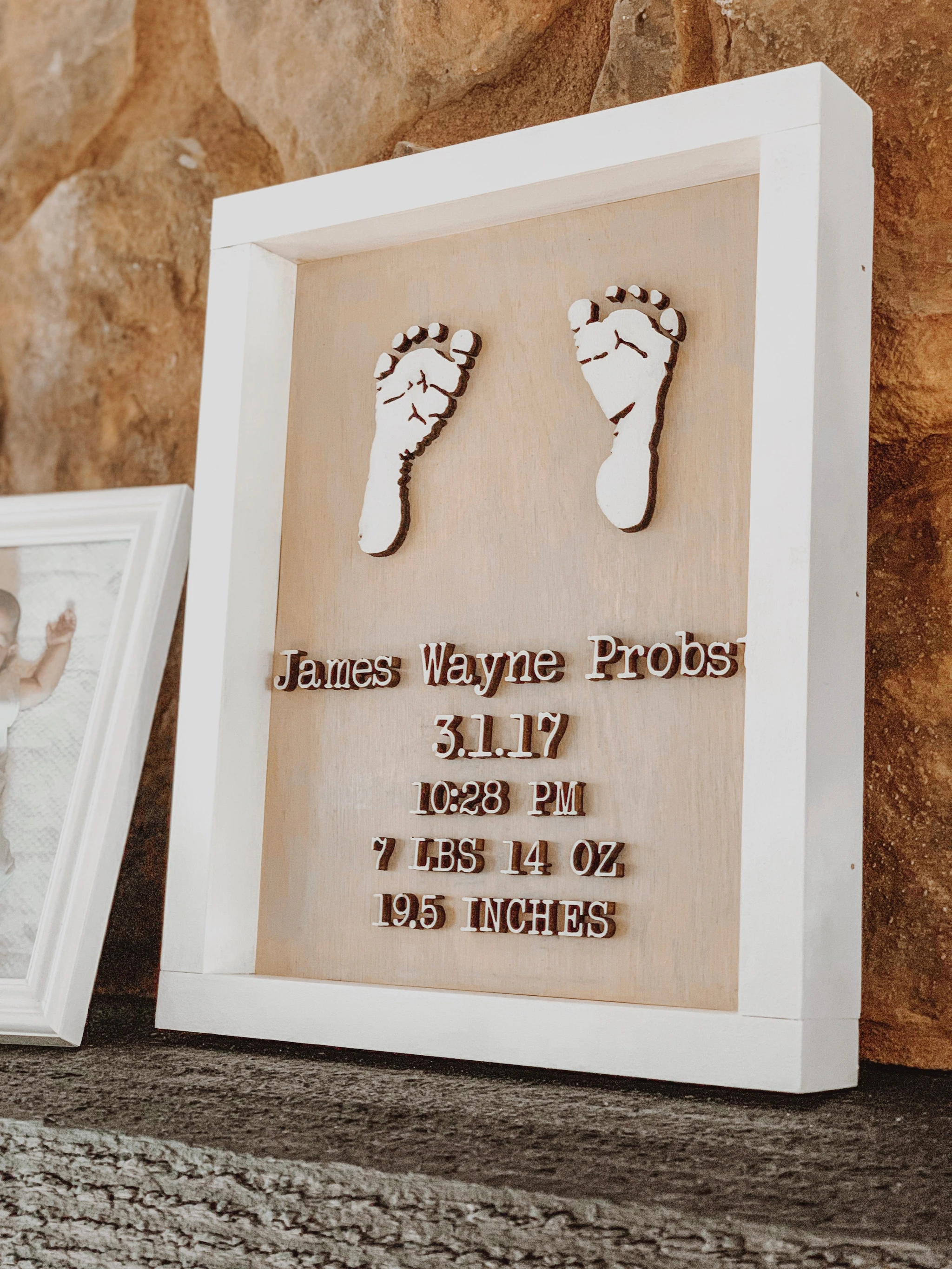 Infant Prints with Birth Info