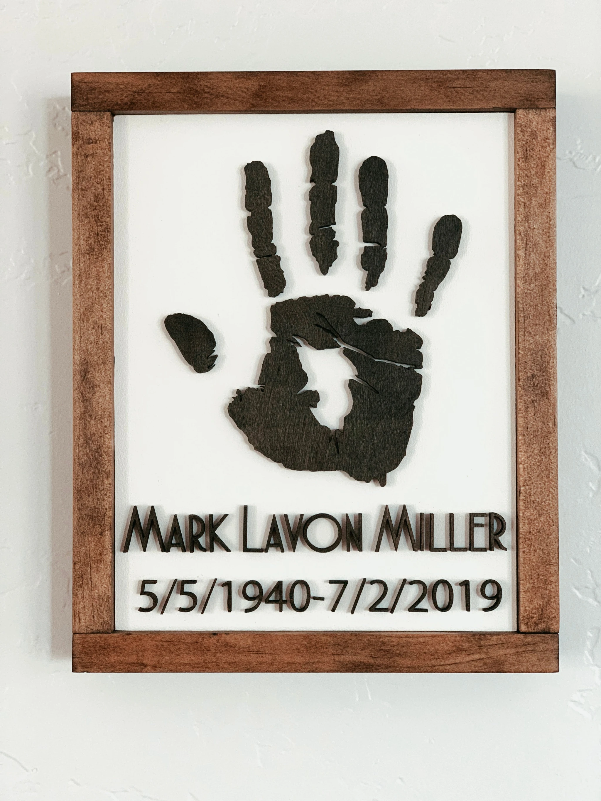 Handprint Memorial Urn Sign