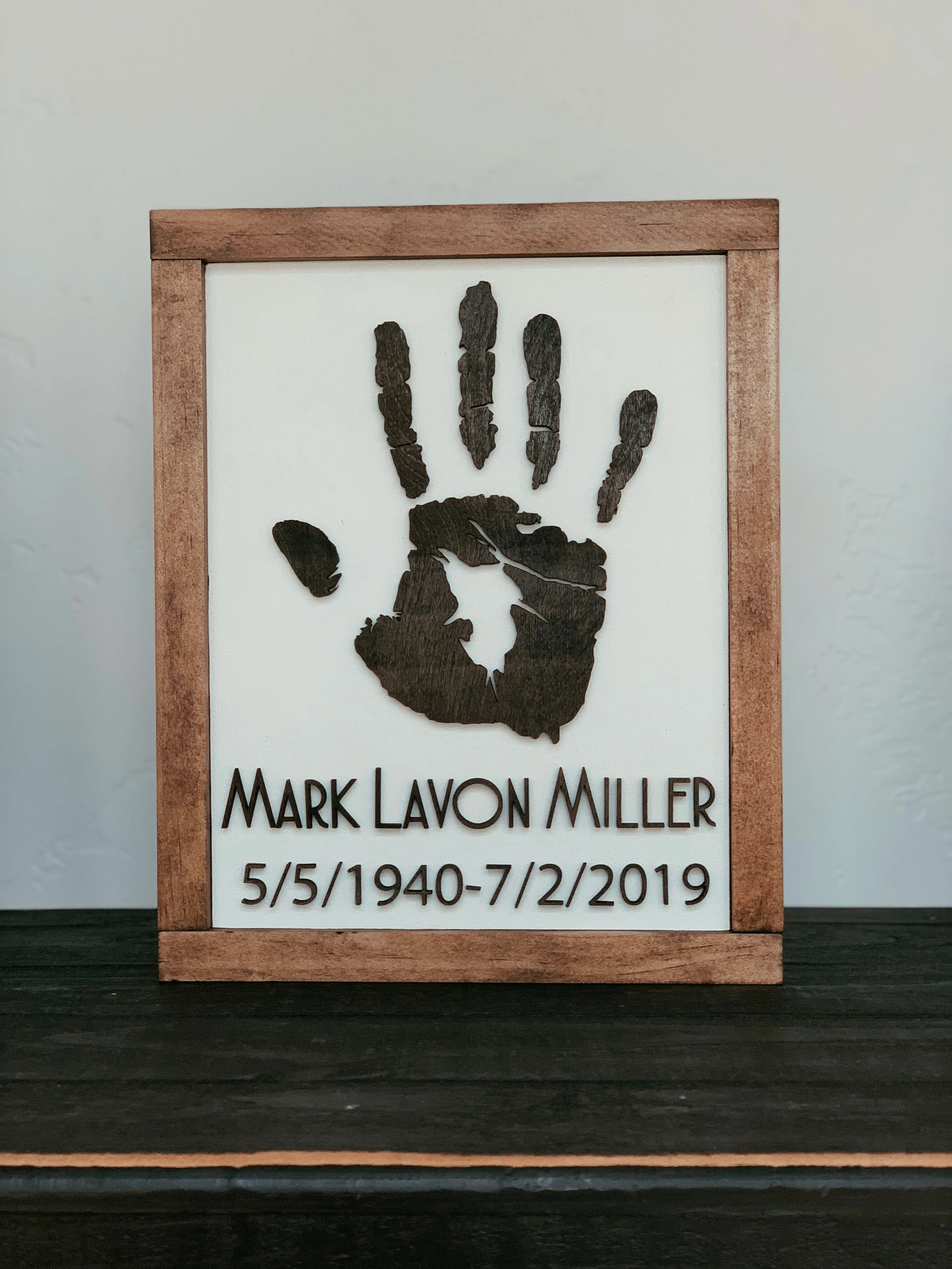 Handprint Memorial Urn Sign